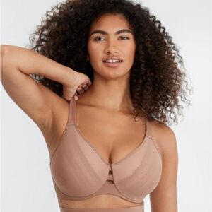 SPANX Illusion Lace Vintage Rose/Café Minimizer Bra, 34DD, NWT